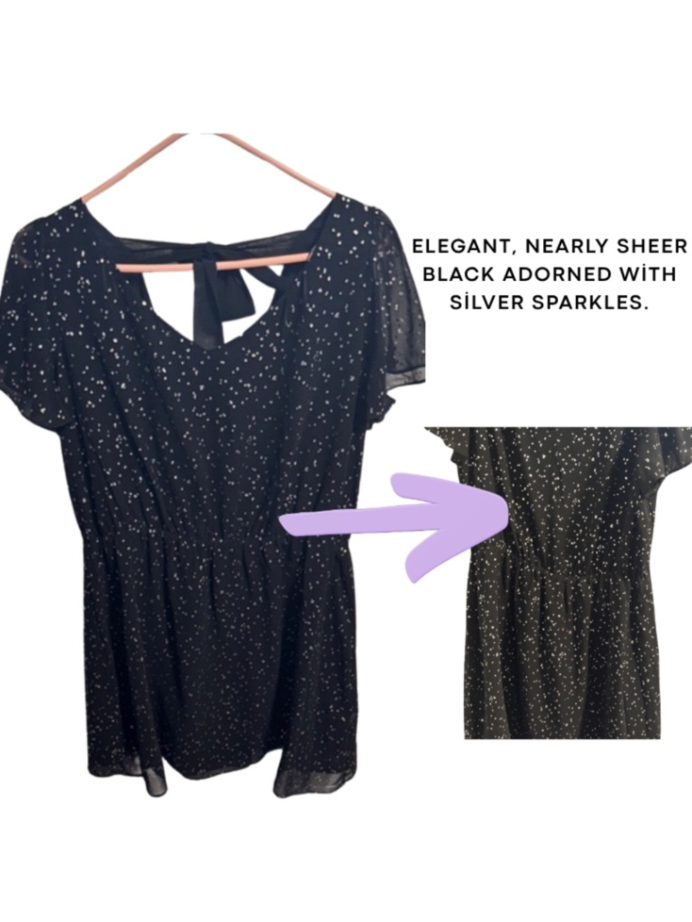 ✨ Ricki’s Large Black Polka Dot Tie-Back Tunic Dress | Flowy Summer Mini